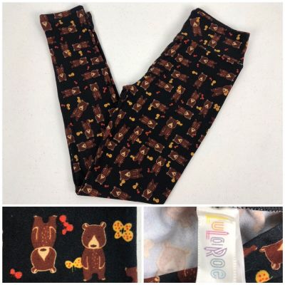 Lularoe OS Leggings Bears Multicolor Unicorn Rare EUC